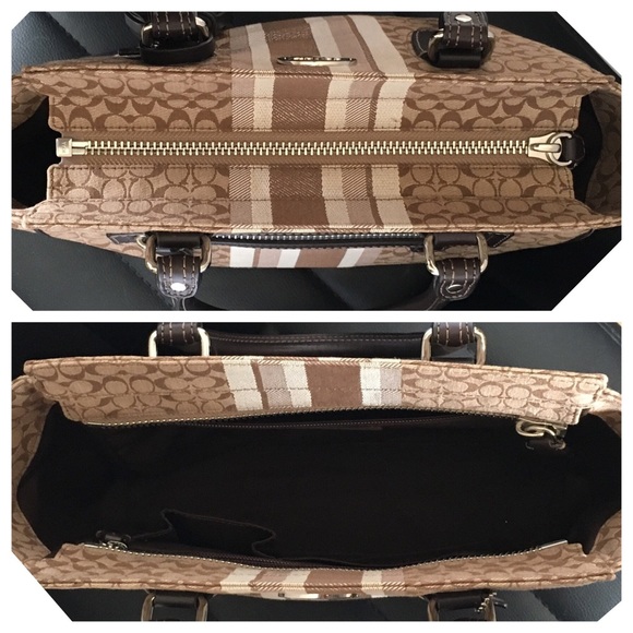 COACH Legacy Signature Stripe Handbag - Picture 5 of 8